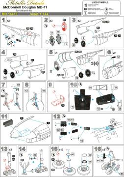 MD14415 model Douglas MD-11 Mikro Mir 1/144