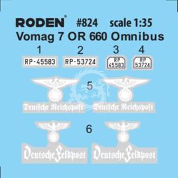 PREORDER - Vomag 7 OR 660 Omnibus Roden 824 skala 1/35