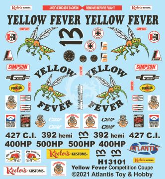 Yellow Fever Competition Coupe Keeler's Kustoms -  Atlantis 13101 skala 1/25