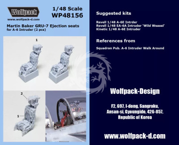 GRU-7 Ejection Seats (2 pcs) for A-6 Intruder  - Wolfpack WP48156 skala 1/48