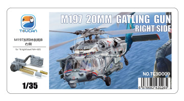 PRZEDSPRZEDAZ - M197 20MM GATLING GUN RIGHT SIDE - Toucan Model TC3D009 skala 1/35