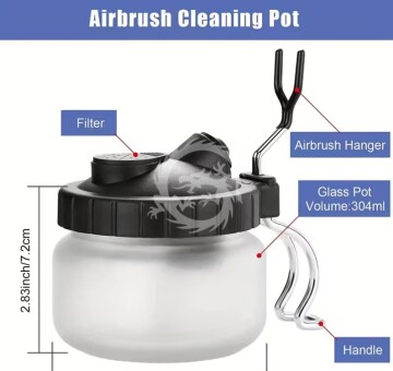 Pojemnik do czyszczenia aerografu 