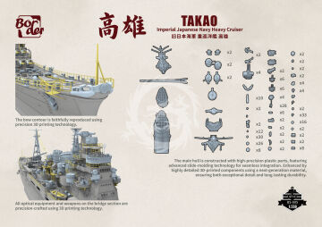  Heavy cruiser Takao - Border Model  BS-005 skala 1/350