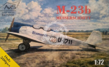 PRZEDSPRZEDAZ -  Messerschmitt M.23b - Avis 72058 skala 1/72