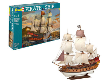 DUŻY Statek piracki Pirate ship Revell 05605 skala 1/72