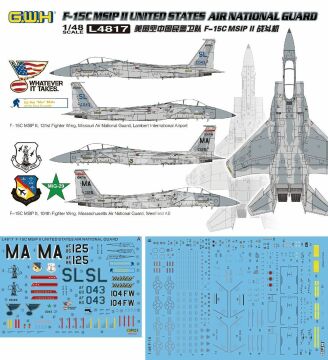 Model plastikowy F-15C MSIP II United States Air National Guard Great Wall Hobby L4817 skala 1/48