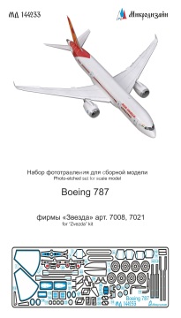 Blaszka fototrawiona Boeing 787 Microdesign MD 144233 skala 1/144