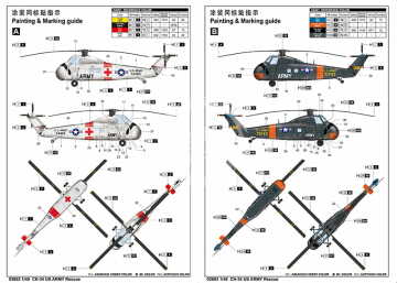 CH-34 US ARMY Rescue Trumpeter 02883 skala 1/48