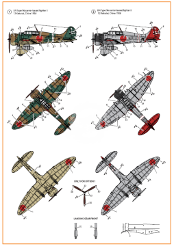 Kalkomania - A5M2b Claude (early version) decal set Clear Prop CPD72003 skala 1/72
