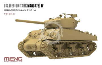U.S. Medium Tank M4A3 (76)W Sherman Meng Model  TS-043 skala 1/35 