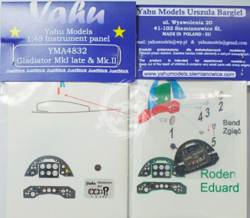 Gloster Gladiator Mk.I late & Mk.II Instrument Panel (for Roden/Eduard) Yahu Models YMA4832 skala 1/48