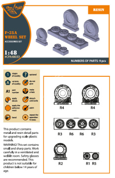  F-35A wheel set Clear Prop CPA48033 skala 1/48