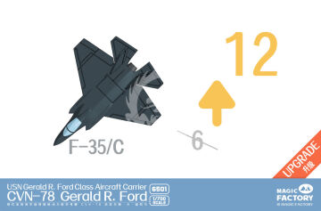 PRZEDSPRZEDAŻ - U.S. Navy Gerald R. Ford-class Aircraft Carrier- USS Gerald R. Ford CVN-78 Magic Factory 6501 skala 1/700