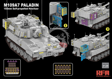  M109A7 Paladin Self-Propelled Howitzer -  Rye Field Model RM-5129 skala 1/35