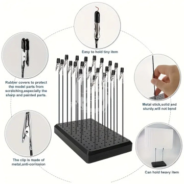 10 szt. Czarnych Zacisków Krokodylowych
