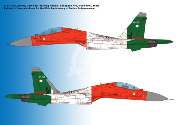 Zestaw kalkomanii dla Su-30K Flanker 'Indian AF Special Marking', Wolfpack WD32003 skala 1/32