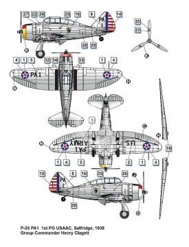 Model plastikowy Seversky P-35 Dora Wings DW48012 skala 1/48
