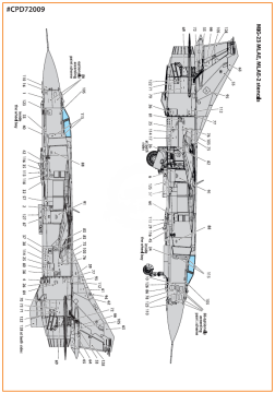 Kalkomania -MiG-23ML, MLA, MLD, P, MLAE standard English stencils Clear Prop CPD72009 skala 1/72