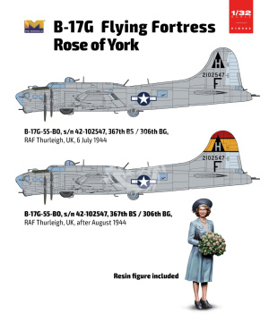 NA ZAMÓWIENIE - B-17G Flying Fortress Rose of York HK Models 01E044 skala 1/32