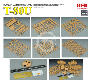 PREORDER - Russian Main Battle Tank T-80U RYE FIELD MODEL RFM5105 skala 1/35
