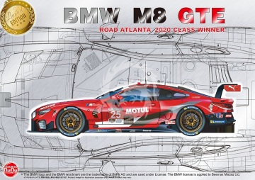 BMW M8 GTE 2020 Road Atlanta 6 Hours Winner NuNu Model Kit PN24043 skala 1/24