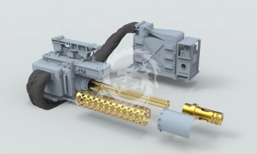  M197 20MM GATLING GUN RIGHT SIDE - Toucan Model TC3D009 skala 1/35
