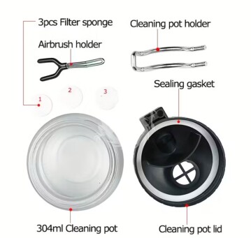 Pojemnik do czyszczenia aerografu 