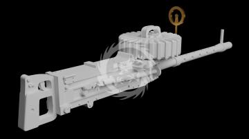  Vickers F Aircraft Machine Gun – 3D Printed - Metallic Details MDR3280 skala 1/32