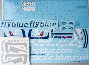 Boeing 737-800 Pacific Blue Old (for Zvezda) Uprise URS1449  skala 1/144