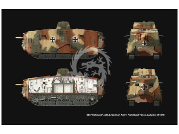 German A7V Tank (Krupp) Meng Model TS-017 skala 1/35
