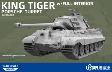 PREORDER - King Tiger Porsche Turret w/Full Interior UStar No-008 skala 1/48