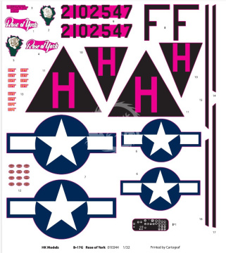 NA ZAMÓWIENIE - B-17G Flying Fortress Rose of York HK Models 01E044 skala 1/32