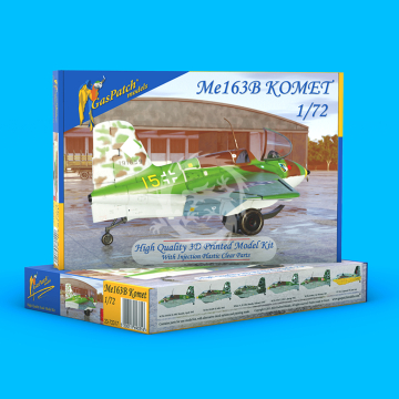 Me163B Komet 3D printed with injection plastic clear parts - GasPatch Models 23-72317 skala 1/72