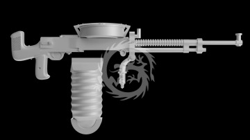 WWII Soviet 7.62 mm Degtyaryov DA Aircraft Machine Gun – 3D Printed -Metallic Details MDR72155 skala 1/72