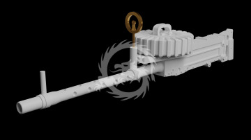  Vickers F Aircraft Machine Gun – 3D Printed - Metallic Details MDR3280 skala 1/32