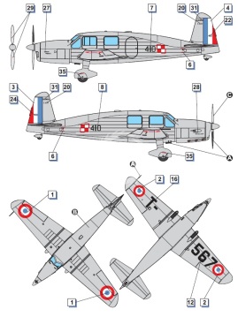 Caudron C.635 Simoun - Dora Wings DW48030 skala 1:48