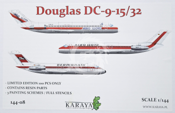 DC-9-15/32 German Air-Aero Lloyd Karaya KAR144-08 skala 1/144