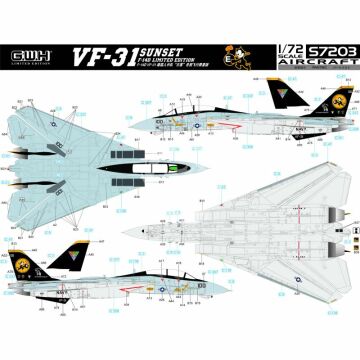 F-14D VF-31 SUNSET Limited Edition Great Wall Hobby GWH S7203 skala 1/72