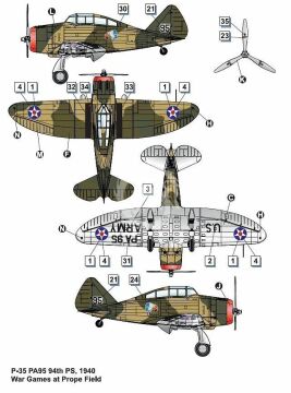 Model plastikowy Seversky P-35 Dora Wings DW48012 skala 1/48