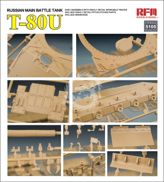 PREORDER - Russian Main Battle Tank T-80U RYE FIELD MODEL RFM5105 skala 1/35