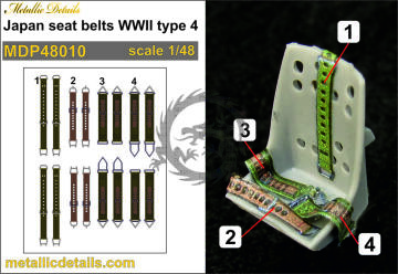 Japan seat belts WWII type 4 - Metallic Details MDP48010 skala 1/48
