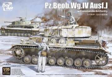 Pz.Beob.Wg. IV Ausf. J w/Commander&Infantry - Border Model  BT-006 skala 1/35