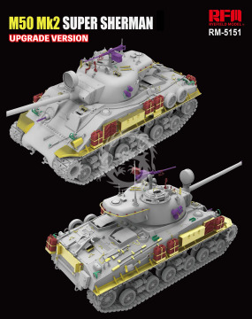  Israeli Tank M50 Mk2 SUPER SHERMAN Upgrade Version - Rye Field Model  RFM-5151 skala 1/35