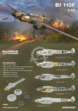 Bf 110F Eduard 8207 skala 1/48