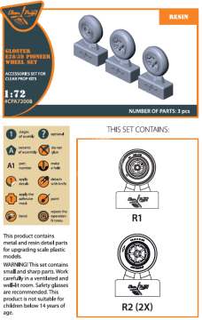 Gloster E28/39 Pioneer wheel set Clear Prop! CPA72008 1:72