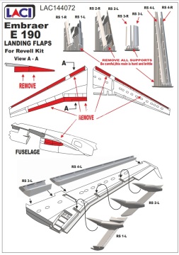 Klapy do samolotu EMBRAER E190 Laci LAC144072 skala 1/144