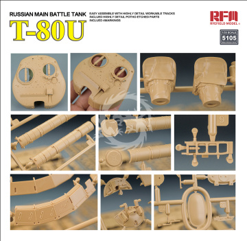 PREORDER - Russian Main Battle Tank T-80U RYE FIELD MODEL RFM5105 skala 1/35