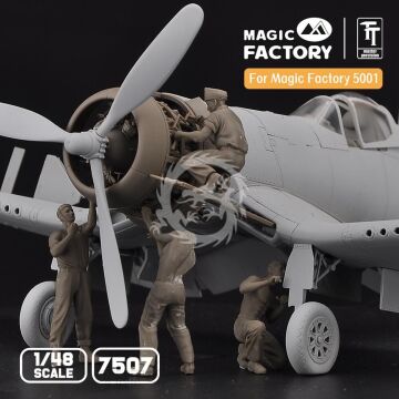 PREORDER - Ground Service Crew Set Magic Factory 7507 skala 1/48