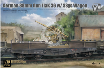 German 88mm Gun Flak 36 w/SSys Wagon - Border Model BT-044 skala 1/35
