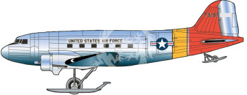 USAF Arctic C-47 - Minicraft 14671 skala 1/144
